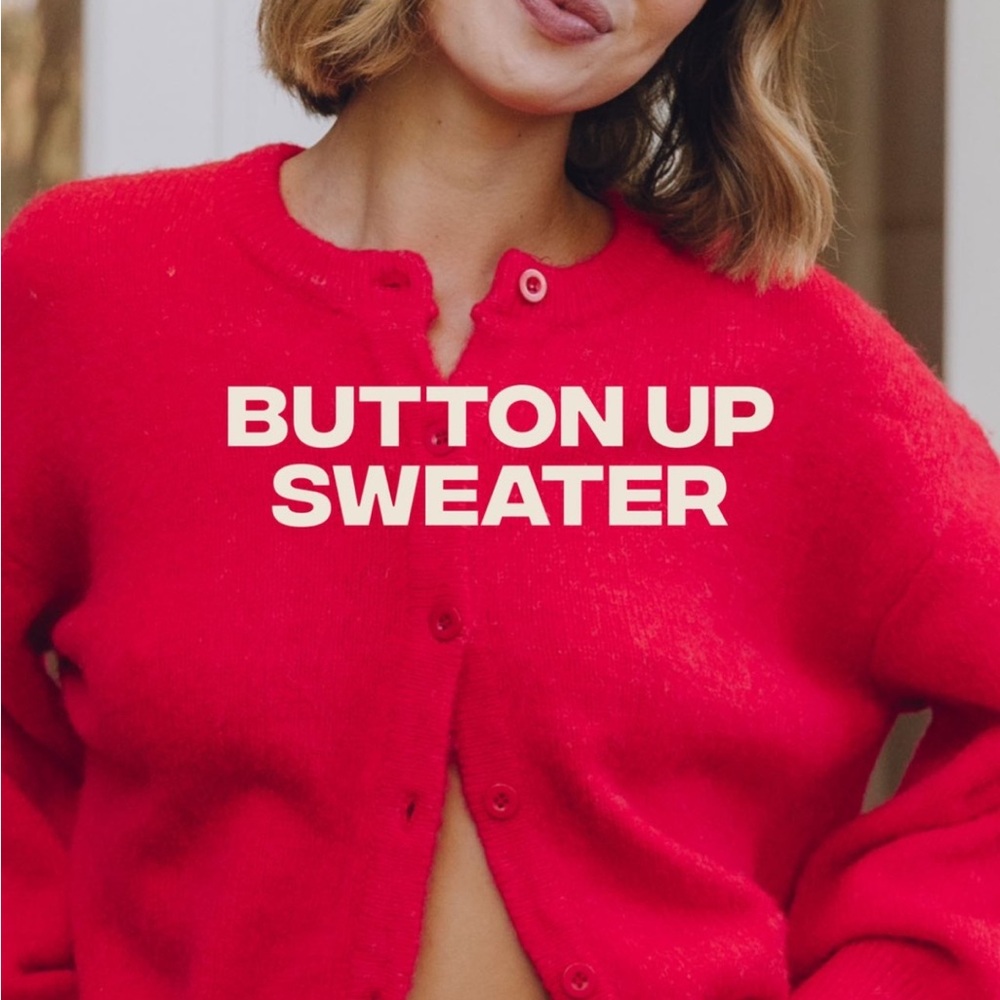 Daily Drills button up sweater HEART
